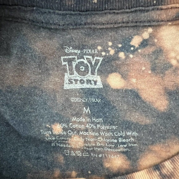 Toy Story SQUAD Unisex Upcycled Reworked Bleached Distressed T-Shirt - Medium - Picture 5 of 6